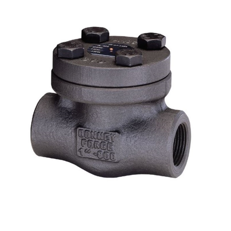 Check Valve 1-1/2" Forged Steel A105 Piston Bolted Cap Horizontal Threaded Class 800 Max Pressure 1975 PSIG
